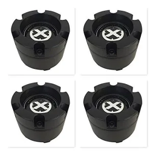 4 Pack American Racing ATX 186 Slot Satin Black 391K80YB003 391K80 S1007-04 Center Cap