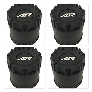 4 Pack American Racing Wheels 1515006016 Black Wheel Center Cap