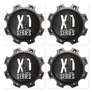 4 Pack KMC XD Series 1079L170MB Wheel Center Cap 8 Lug