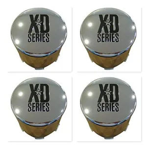 4 Pack KMC XD Series 766 Chrome Wheel RIm Push Thru Center Cap 1001357 F108-23