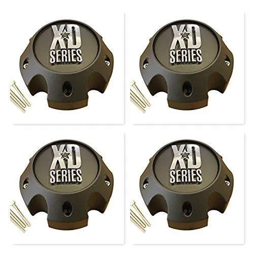 4 Pack KMC XD Series 796 797 798 Matte Black 5 Lug Wheel Rim Center Cap 1079L140A