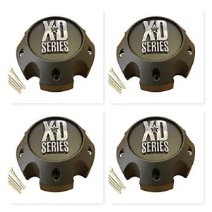 4 Pack KMC XD Series 796 797 798 Matte Black 5 Lug Wheel Rim Center Cap 1079L140A