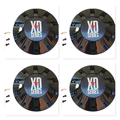 4 Pack KMC XD SERIES 806 BOMB 451L215-B001 MB452S 451L215 LG1108-11 Black Center Cap