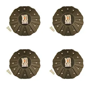 4 x KMC XD Series 778 Monster Matte Flat Black Wheel Rim Center Cap 846L215