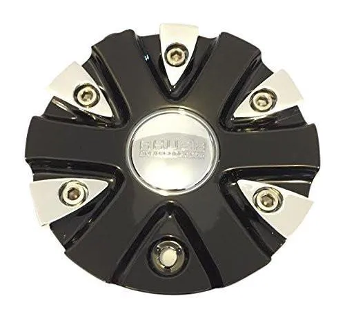 Akuza Big Papi EMR0712-CAR-CAP LG0610-53 Chrome and Black Center Cap