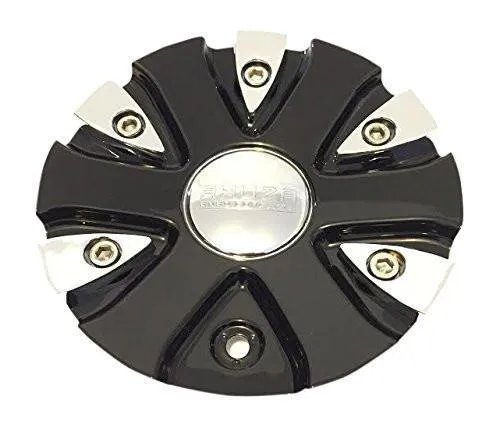 Akuza Big Papi EMR0712-TRUCK-CAP LG0610-54 Chrome and Black Center Cap