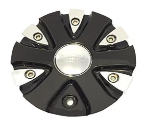 Akuza Big Papi EMR0712-TRUCK-CAP LG0610-54 Chrome and Black Center Cap