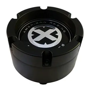 American Racing ATX 391K132 8 Lug Black Snap In 2pc Wheel Center Cap