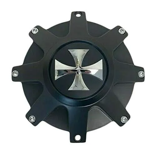 Cali Offroad 9100 Busted Wheel C109100MB Cross Logo Matte Black Wheel Center Cap