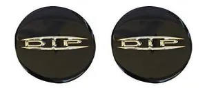 DIP Wheels Black 2 Pack Logo Sticker Adhesive Decals 2-9/16" or 66MM Diameter