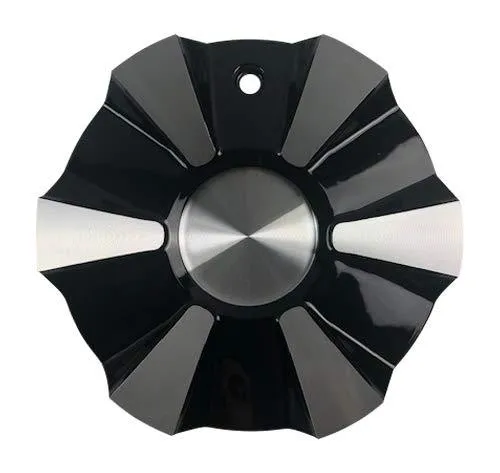DIP WHEELS C10D38B03-CAP Black and Machined Center Cap NO Logo