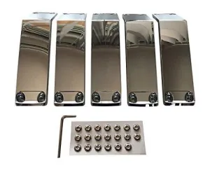 KMC XD Series Rockstar 2 811FIN24244NABS Chrome Inserts 24 Inch Set of 5