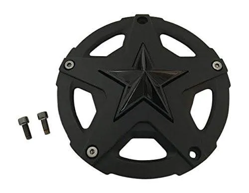 KMC XD Series Rockstar 3 827CAPMB-GB T116L222A S1604-10 Matte Black Center Cap Gloss Black Star
