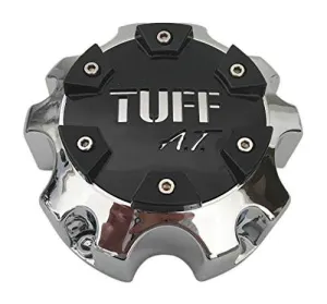 TUFF AT C611902 C803502CAP1S813 Chrome Center Cap Black Center