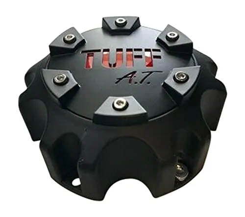 TUFF A.T. C611902 C803503CAP S813 Matte Black with Red Logo Wheel Center Cap