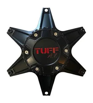 TUFF at Wheels C-623801-1 Matte Black with Red Lettering Center Cap