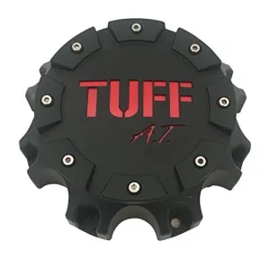 TUFF AT Wheels C6119-6CAP Black and Red Wheel Center Cap