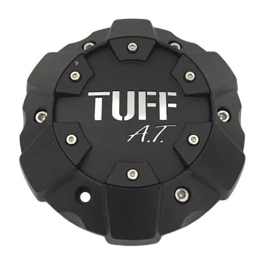 TUFF AT Wheels C611901CB3 Matte Black with Chrome Lettering Center Cap