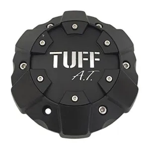TUFF AT Wheels C611901CB3 Matte Black with Chrome Lettering Center Cap