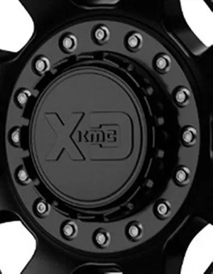 XD SERIES KMC XD137 FMJ Replacement Center Cap M1050BK09 (2 Piece - Satin Black Inner Cap Piece with Satin Black Base)