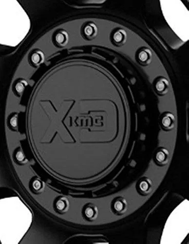 XD SERIES KMC XD137 FMJ Replacement Center Cap M1050BK09 (2 Piece - Satin Black Inner Cap Piece with Satin Black Base)