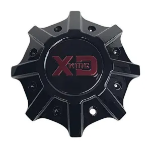 XD SERIES Wheels T148L215-H48-S5 Gloss Black Center Cap with Red Logo