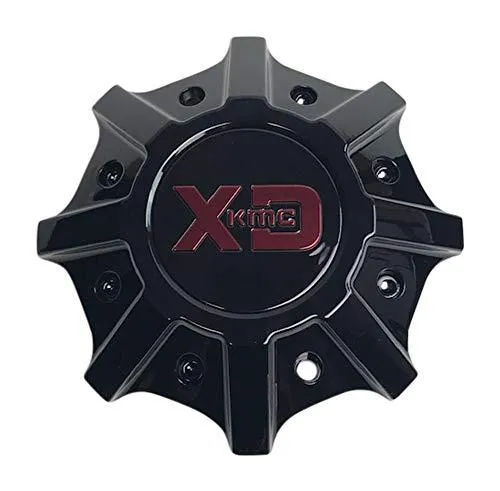 XD SERIES Wheels T148L215-H48-S5 Gloss Black Center Cap with Red Logo